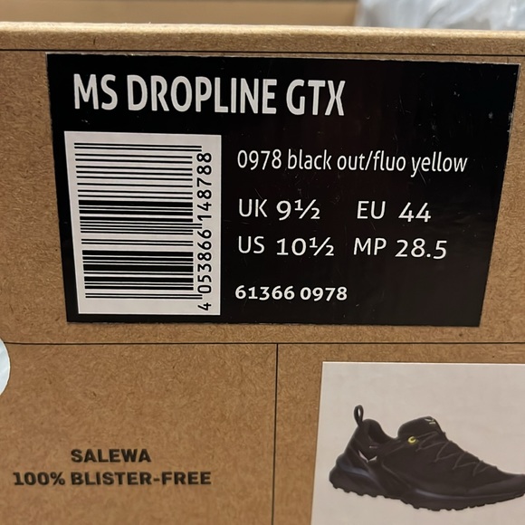 Salewa Men's Dropline Gtx black Size USM- 10.5 Euro-44 UK-9.5 - Picture 3 of 10